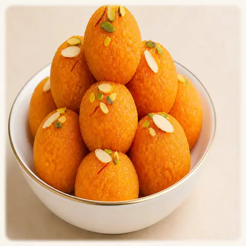PURE GHEE MAGAS LADU — Sweets from Vinod Namkeen