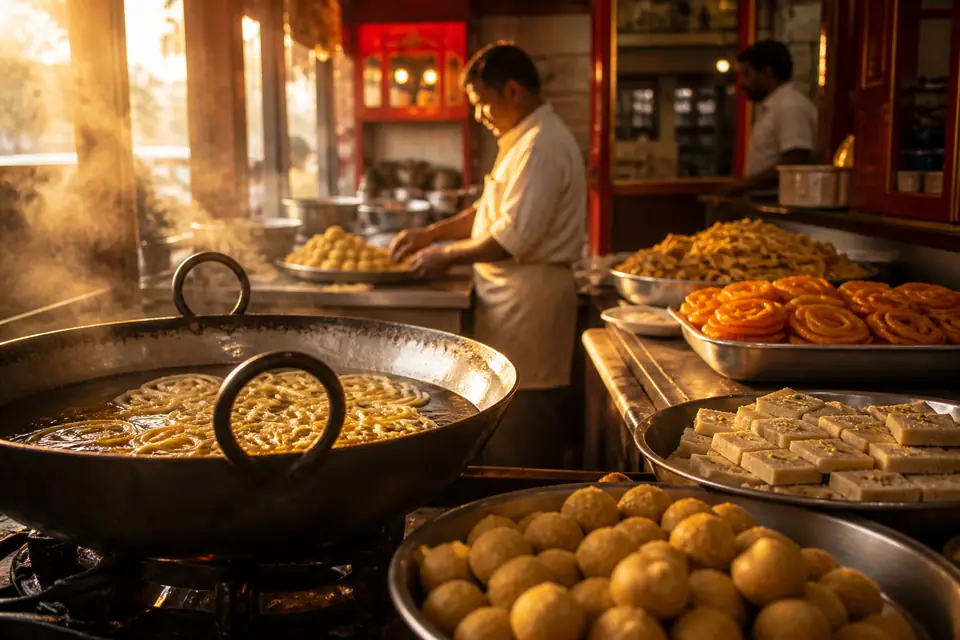 Vinod Namkeen kitchen and store craftsmanship